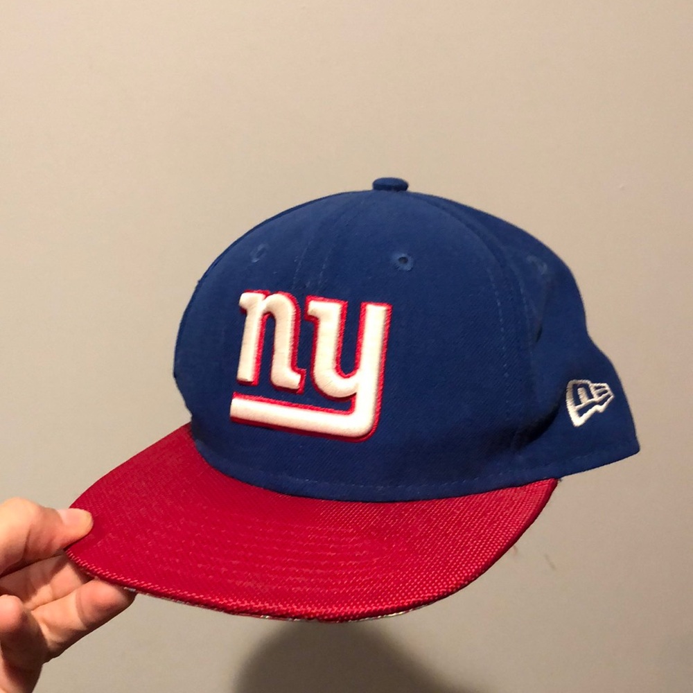 New York Giants New Era Youth Adjustable Flat Brim Hat